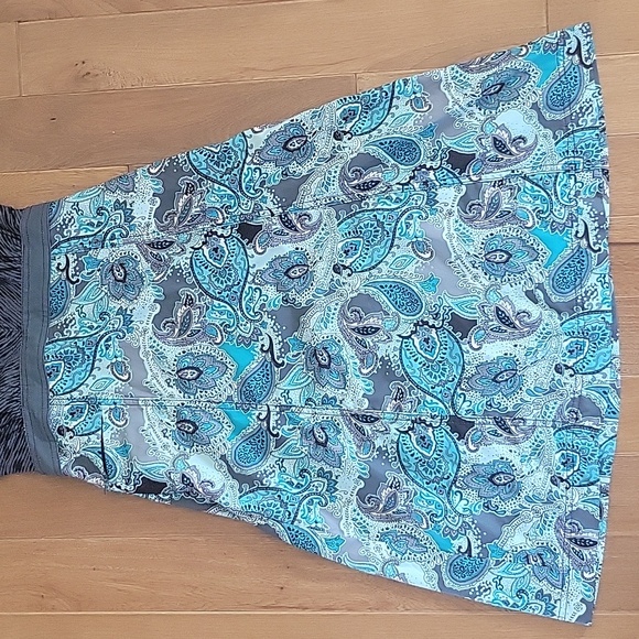 Athleta Halter Athletic Dress Paisley Blue and Gray 2 - Picture 4 of 11